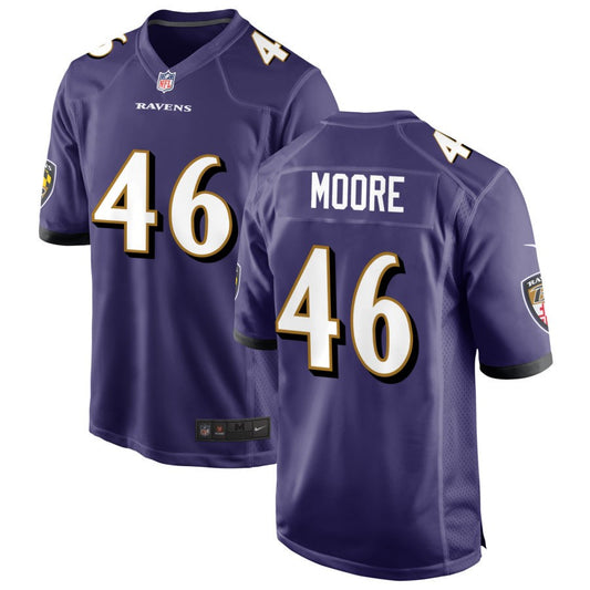 Nick Moore Baltimore Ravens Nike Game Jersey - Purple