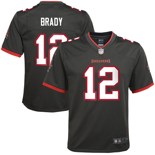 Tom Brady Tampa Bay Buccaneers Nike Youth Alternate Game Jersey - Pewter