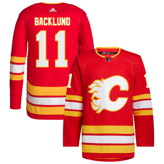 Mikael Backlund Calgary Flames adidas 2020/21 Home Primegreen Authentic Pro Jersey - Red