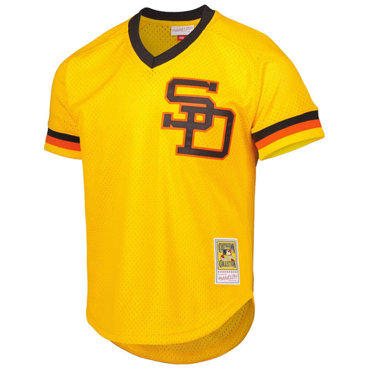 Men's Dave Winfield Mitchell & Ness Padres Cooperstown Mesh Batting Practice Jersey - Gold