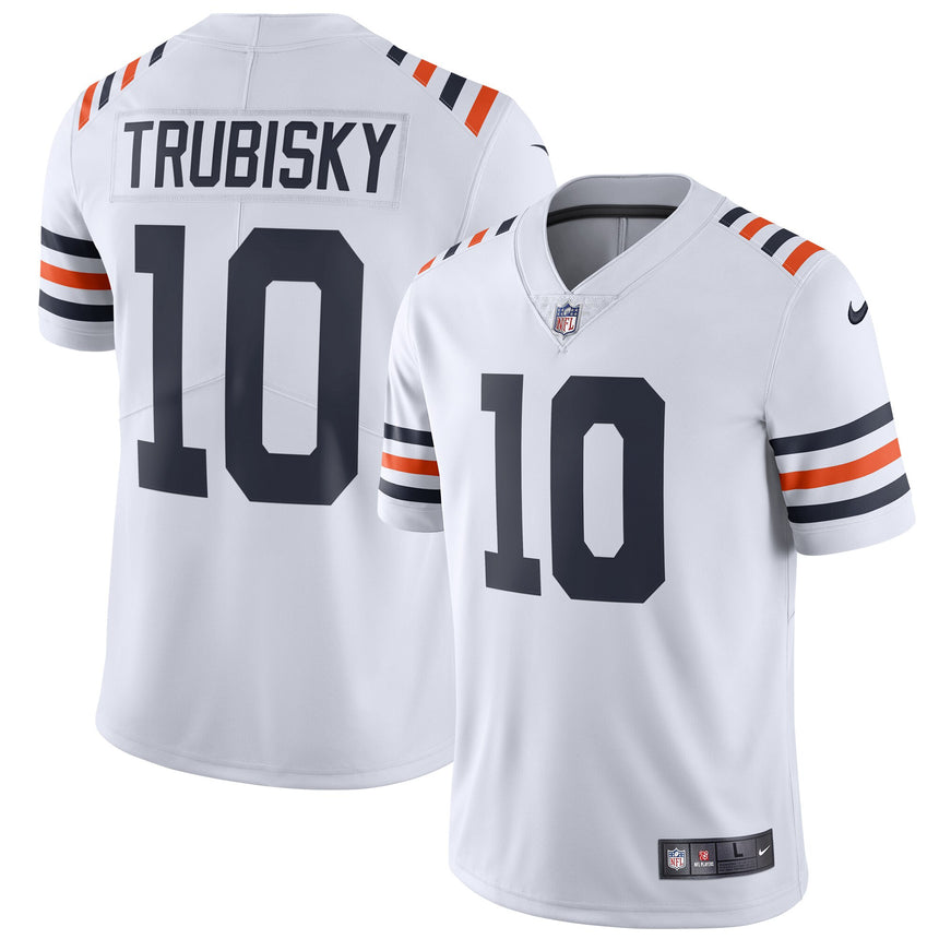 Men's Chicago Bears Mitchell Trubisky White Alternate Classic Vapor Limited Jersey