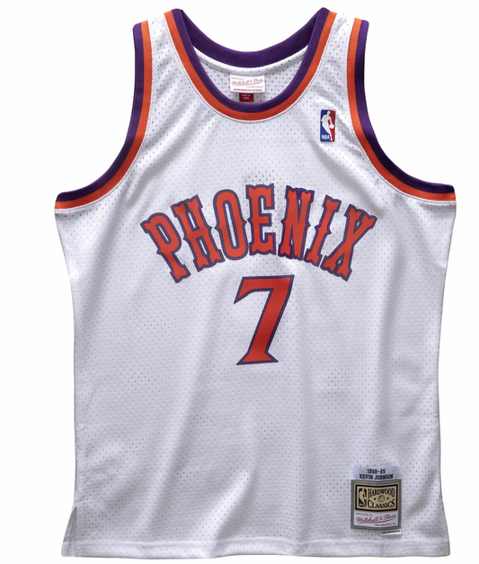 Men's Mitchell & Ness Kevin Johnson White Phoenix Suns 1989-90 Hardwood Classics Swingman Jersey