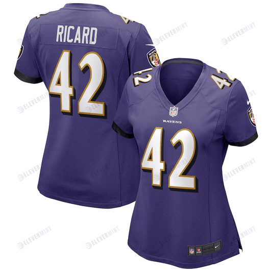 Patrick Ricard 42 Baltimore Ravens Women's Game Jersey - Purple