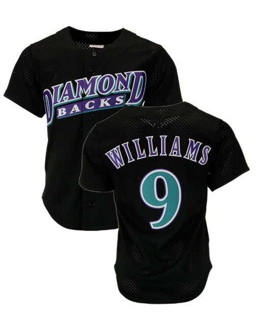 Men??s Arizona Diamondbacks Matt Williams Mitchell & Ness Black Cooperstown Collection Batting Practice Jersey