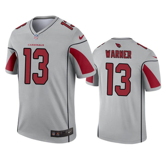 Men's Arizona Cardinals Kurt Warner Inverted Legend Jersey - Silver