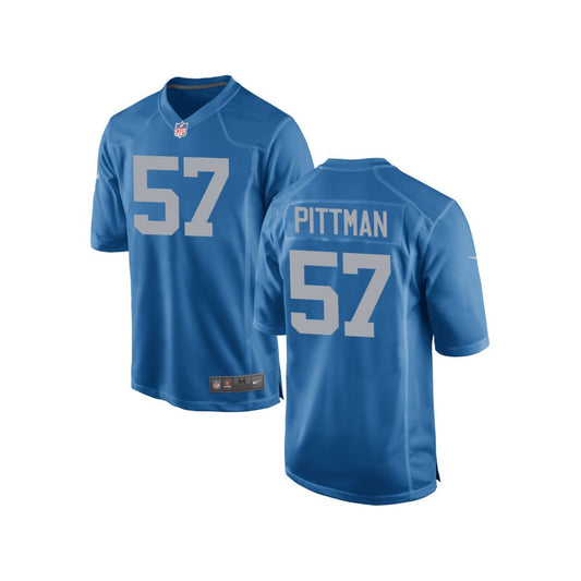 Anthony Pittman Detroit Lions Nike Youth Alternate Game Jersey - Royal