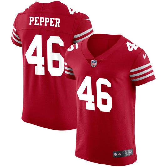 Taybor Pepper San Francisco 49ers Nike Vapor Elite Jersey - Scarlet