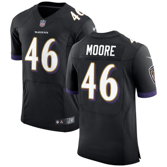 Nick Moore Baltimore Ravens Nike Speed Machine Elite Jersey - Black