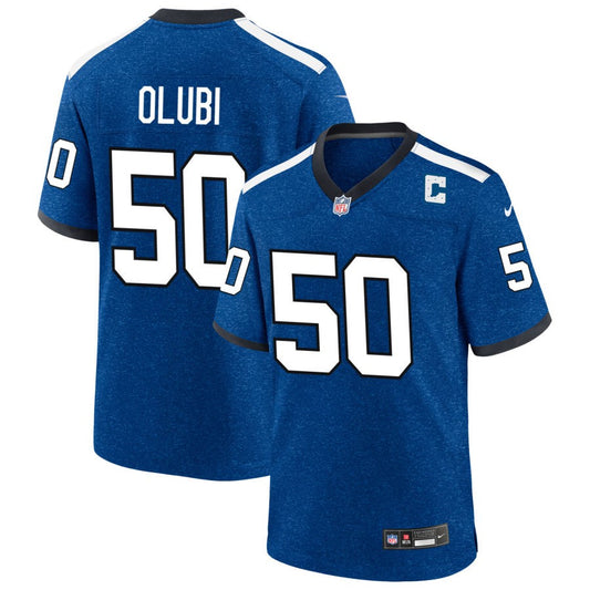 Segun Olubi  Indiana Nights Indianapolis Colts Nike Alternate Game Jersey - Blue