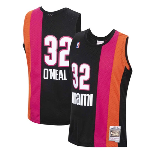 Men's Shaquille O'Neal Miami Heat Mitchell & Ness NBA 2005-06 Black Alternate Throwback Swingman Jersey