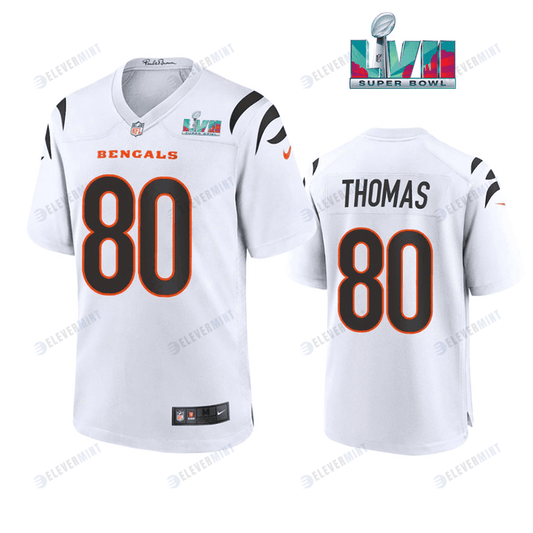 Mike Thomas 80 Cincinnati Bengals Super Bowl LVII Men Game Jersey- White