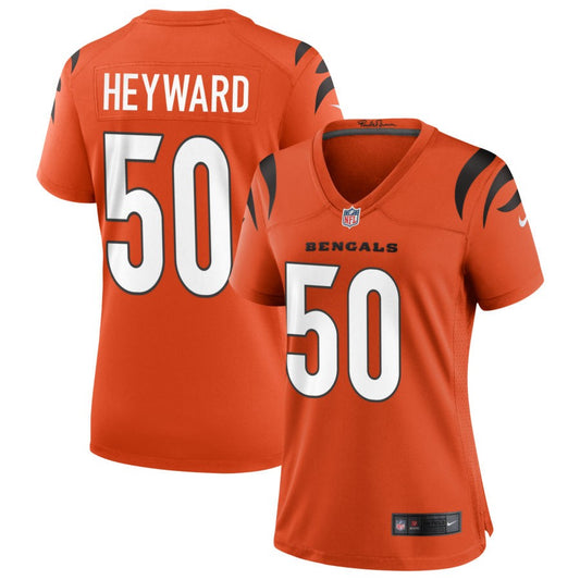 Shaka Heyward Cincinnati Bengals Nike Women's Alternate Game Jersey - Orange