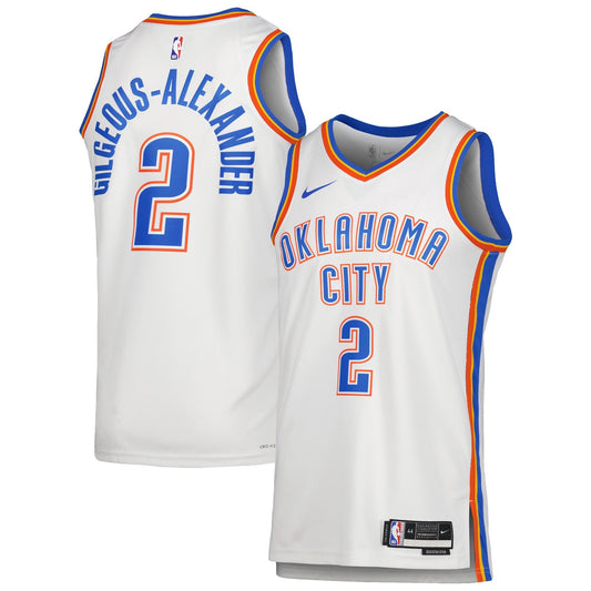 Mens Oklahoma City Thunder Shai Gilgeous-Alexander Association Jersey White