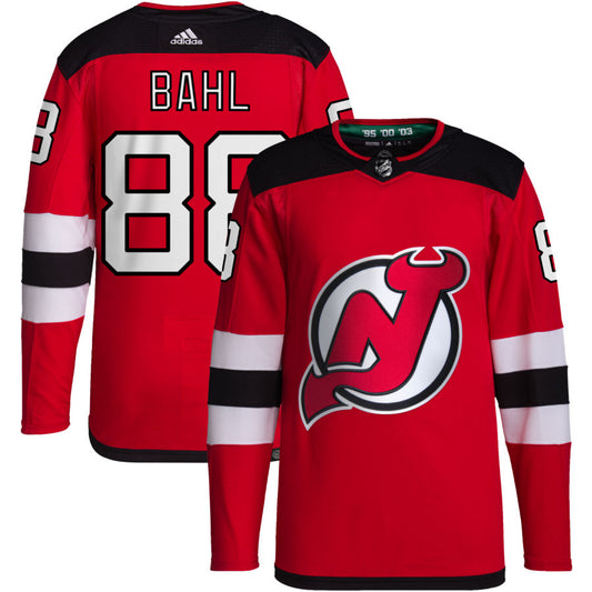 Kevin Bahl New Jersey Devils adidas Home Primegreen Authentic Pro Jersey - Red