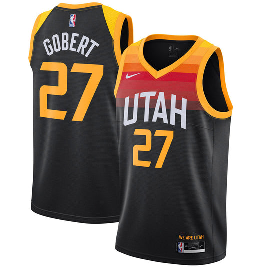 Men's Utah Jazz Rudy Gobert  Player Jersey City Edition - Black