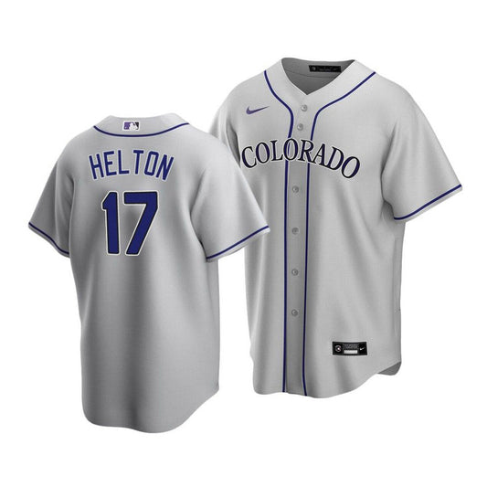 Youth Colorado Rockies Todd Helton Replica Road Jersey - Gray