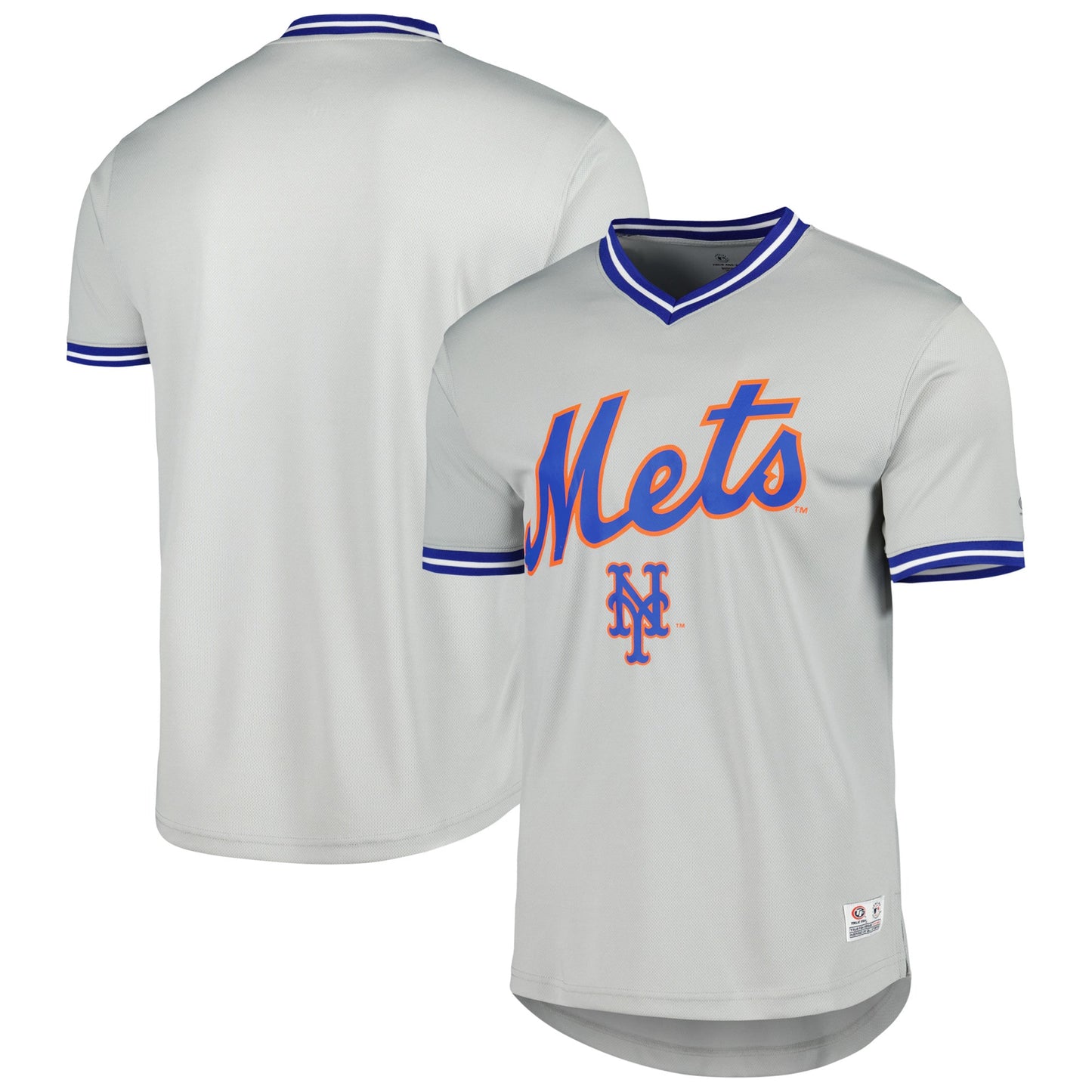 New York Mets V-Neck Jersey - Gray