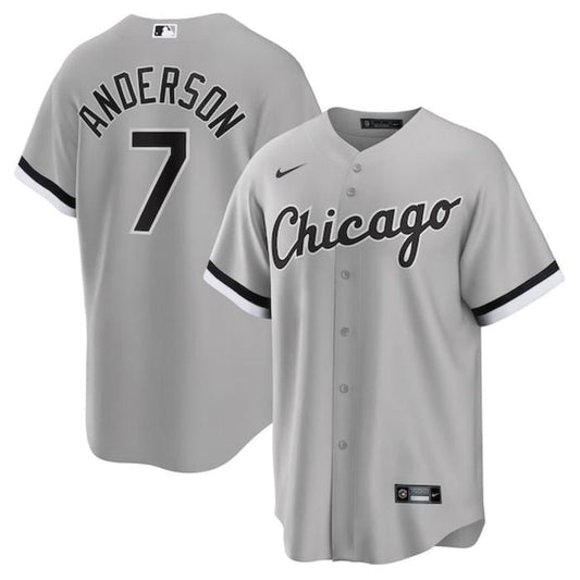 Men's Tim Anderson Chicago White Sox Gray Road Replica Team Jersey