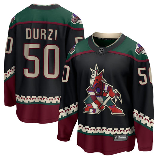 Sean Durzi Arizona Coyotes Fanatics Branded 2021/22 Home Breakaway Jersey - Black