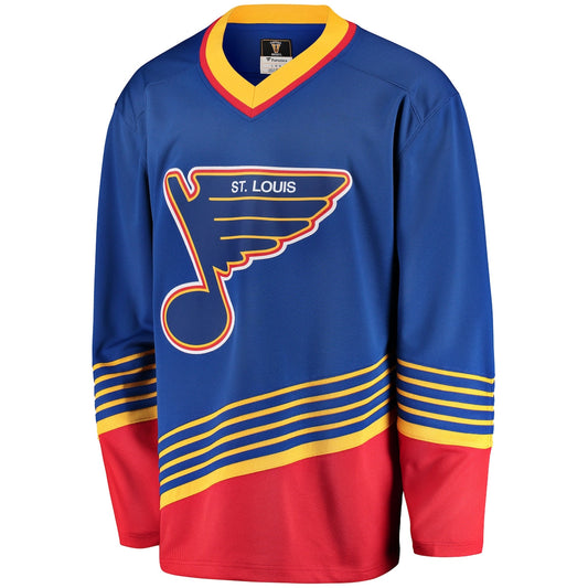 Men's  Fanatics Blues Premier Breakaway Heritage Blank Jersey - Blue