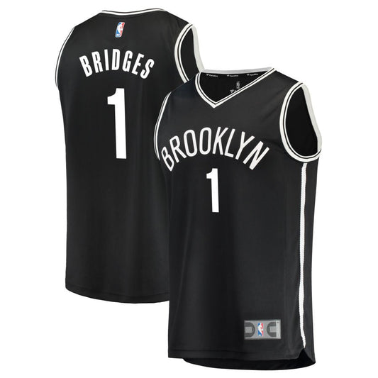 Mikal Bridges Brooklyn Nets Fanatics Branded Youth Fast Break Replica Jersey Black - Icon Edition