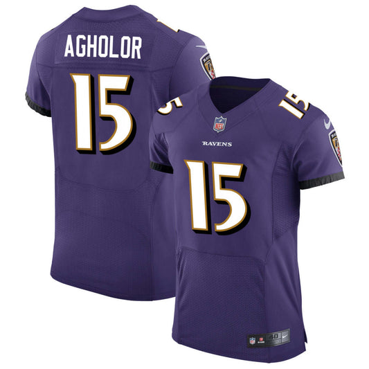 Nelson Agholor Baltimore Ravens Nike Speed Machine Elite Jersey - Purple