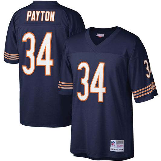 Mens Chicago Bears Walter Payton Mitchell & Ness Navy 1985 Retired Player Vintage Replica Jersey