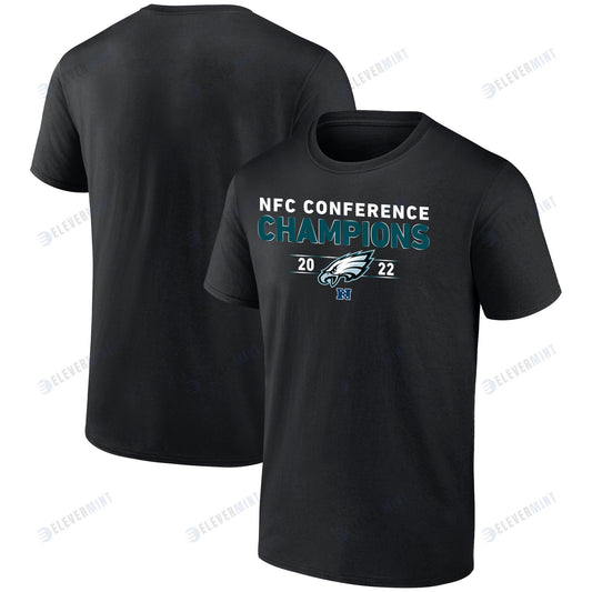 Philadelphia Eagles 2022 NFC Conference Champions Kick T-Shirt - Black