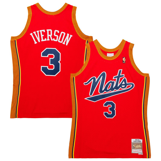 Allen Iverson Philadelphia 76ers Mitchell & Ness Hardwood Classics Swingman Jersey - Red