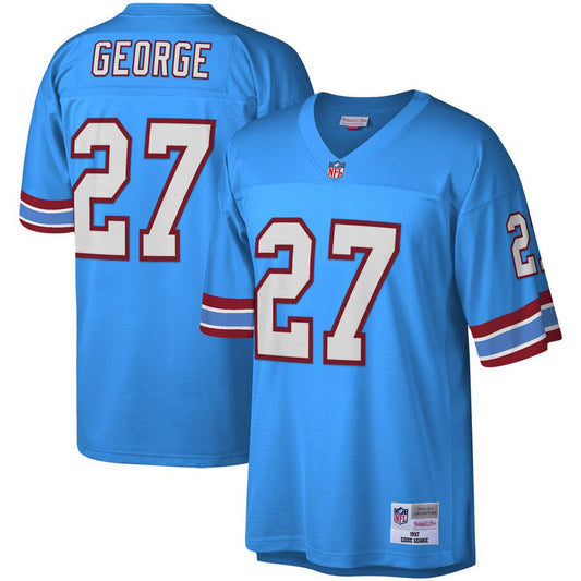 Men's Houston Oilers Eddie George Mitchell & Ness Light Blue Legacy Replica Jersey