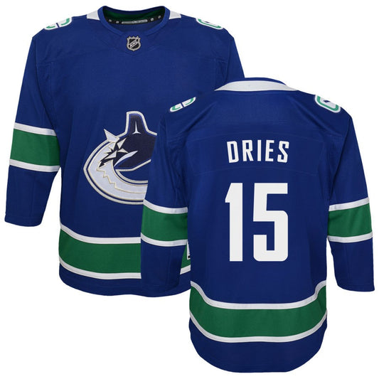 Sheldon Dries Vancouver Canucks Youth Premier Jersey - Blue