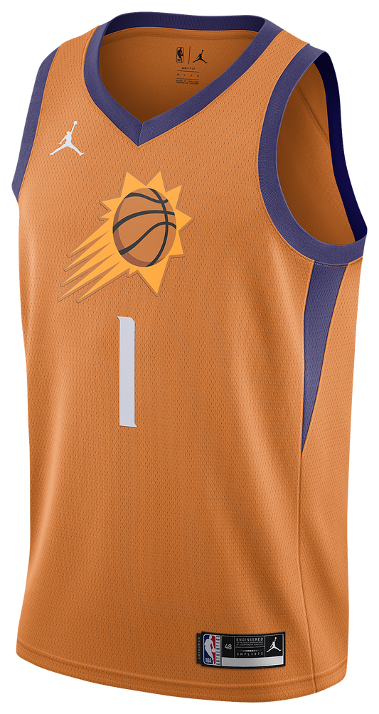 Men's Booker Devin Jordan Suns Statement Swingman Jersey - Orange