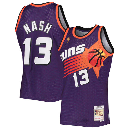 Men's Phoenix Suns Steve Nash 1996-97 Hardwood Classics Jersey - Purple