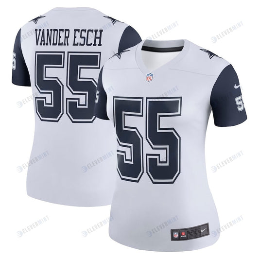 Leighton Vander Esch 55 Dallas Cowboys Women's Color Rush Legend Player Jersey - White