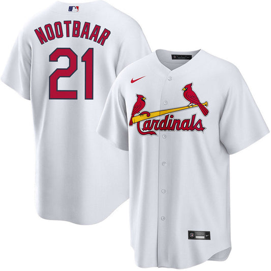 Men's St. Louis Cardinals Lars Nootbaar Cool Base Replica Home Jersey - White