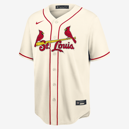 MLB St. Louis Cardinals Men's Replica Baseball Jersey - Cream