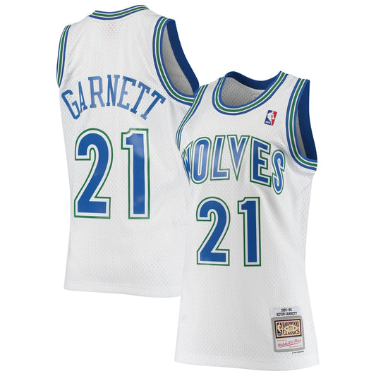 Kevin Garnett Minnesota Timberwolves Mitchell & Ness Hardwood Classics Swingman Jersey - White