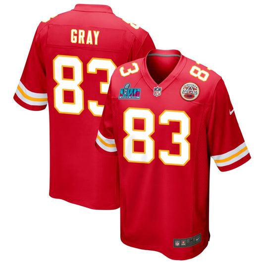 Noah Gray Kansas City Chiefs Nike Super Bowl LVII Game Jersey - Red