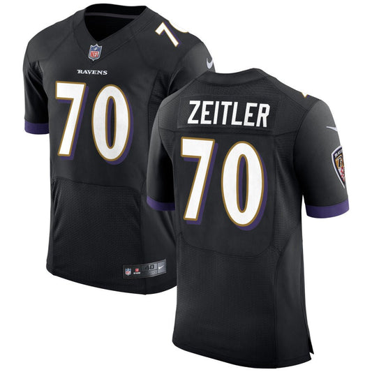 Kevin Zeitler Baltimore Ravens Nike Speed Machine Elite Jersey - Black