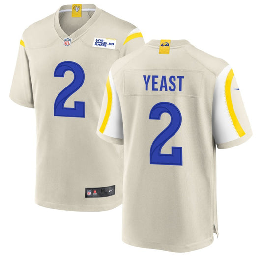 Russ Yeast Nike Los Angeles Rams Game Jersey - Bone