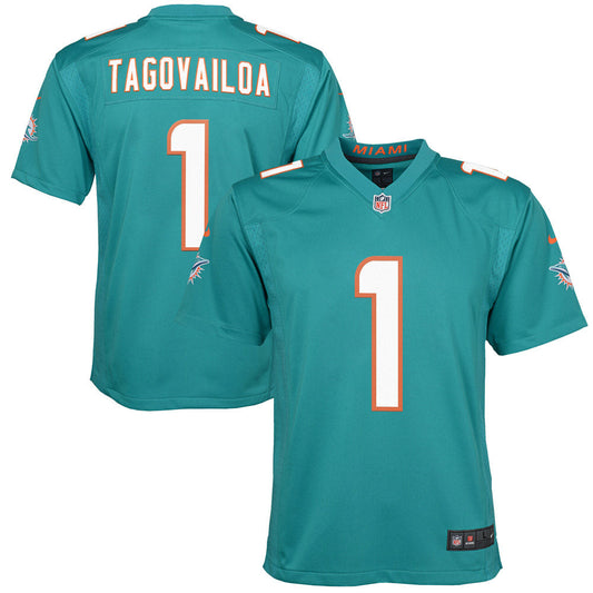 Youth Miami Dolphins Tua Tagovailoa Game Jersey Aqua