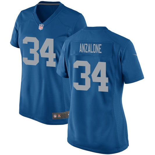 Alex Anzalone Detroit Lions Nike Women's Throwback Game Jersey - Blue