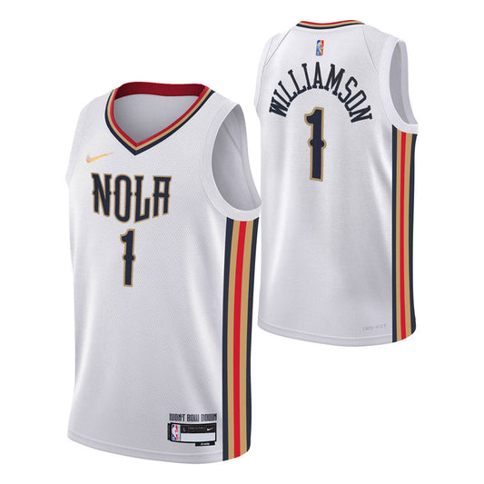 Men's New Orleans Pelicans Zion Williamson City Edition Jersey - White