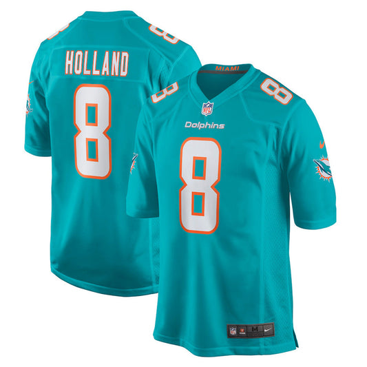 Men's Miami Dolphins Jevon Holland Game Jersey - Aqua