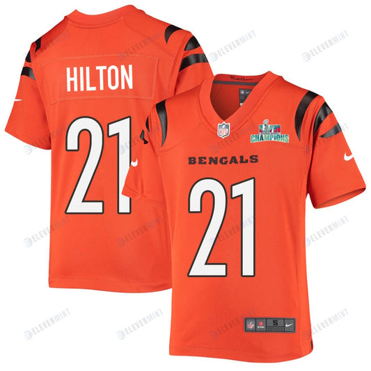 Mike Hilton 21 Cincinnati Bengals Super Bowl LVII Champions Youth Alternate Game Jersey - Orange