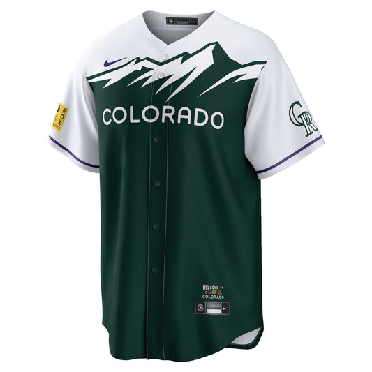 Men's  Nike Rockies 2022 City Connect Replica Team Jersey - Green