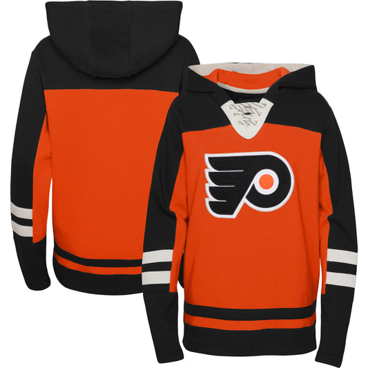 Philadelphia Flyers Youth Ageless Revisited Home Lace-Up Pullover Hoodie - Orange