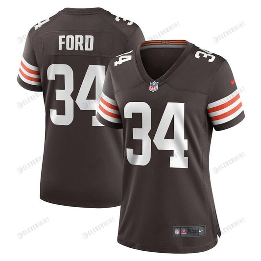 Mike Ford 34 Cleveland Browns Women's All Player Jersey - Brown