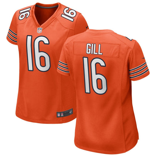 Trenton Gill Chicago Bears Nike Women's Alternate Game Jersey - Orange