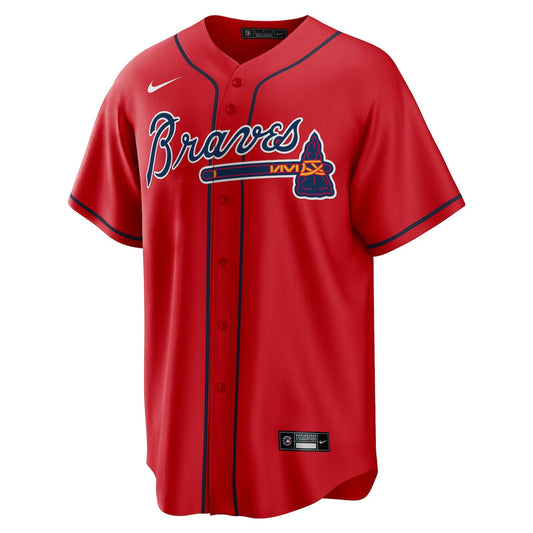 Men's Matt Olson Nike Braves Alternate Replica Name Jersey - Red